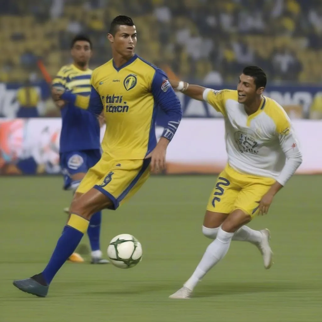 Ronaldo thi đấu cho Al Nassr trong trận đầu tiên tại giải bóng đá Trung Đông, ghi bàn mang tính biểu tượng cho đội bóng mới