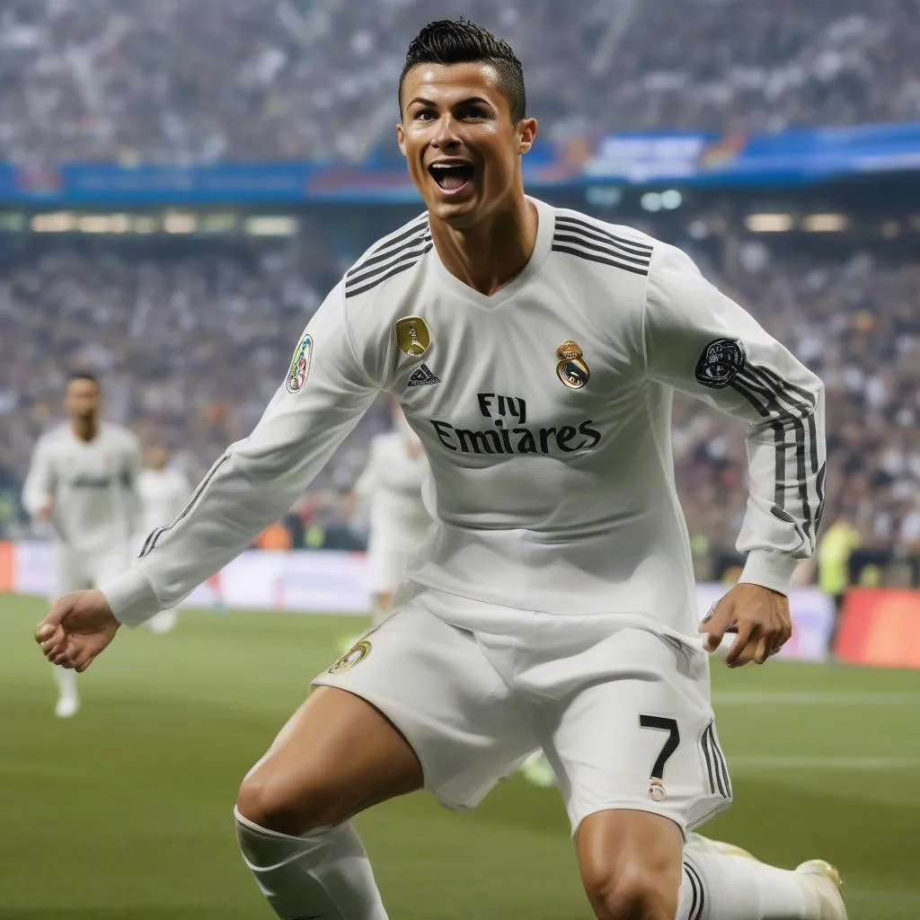 Ronaldo thi đấu cho Real Madrid