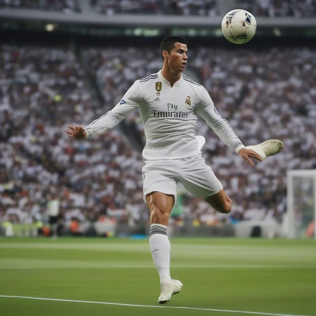 Ronaldo thuận chân phải ghi bàn