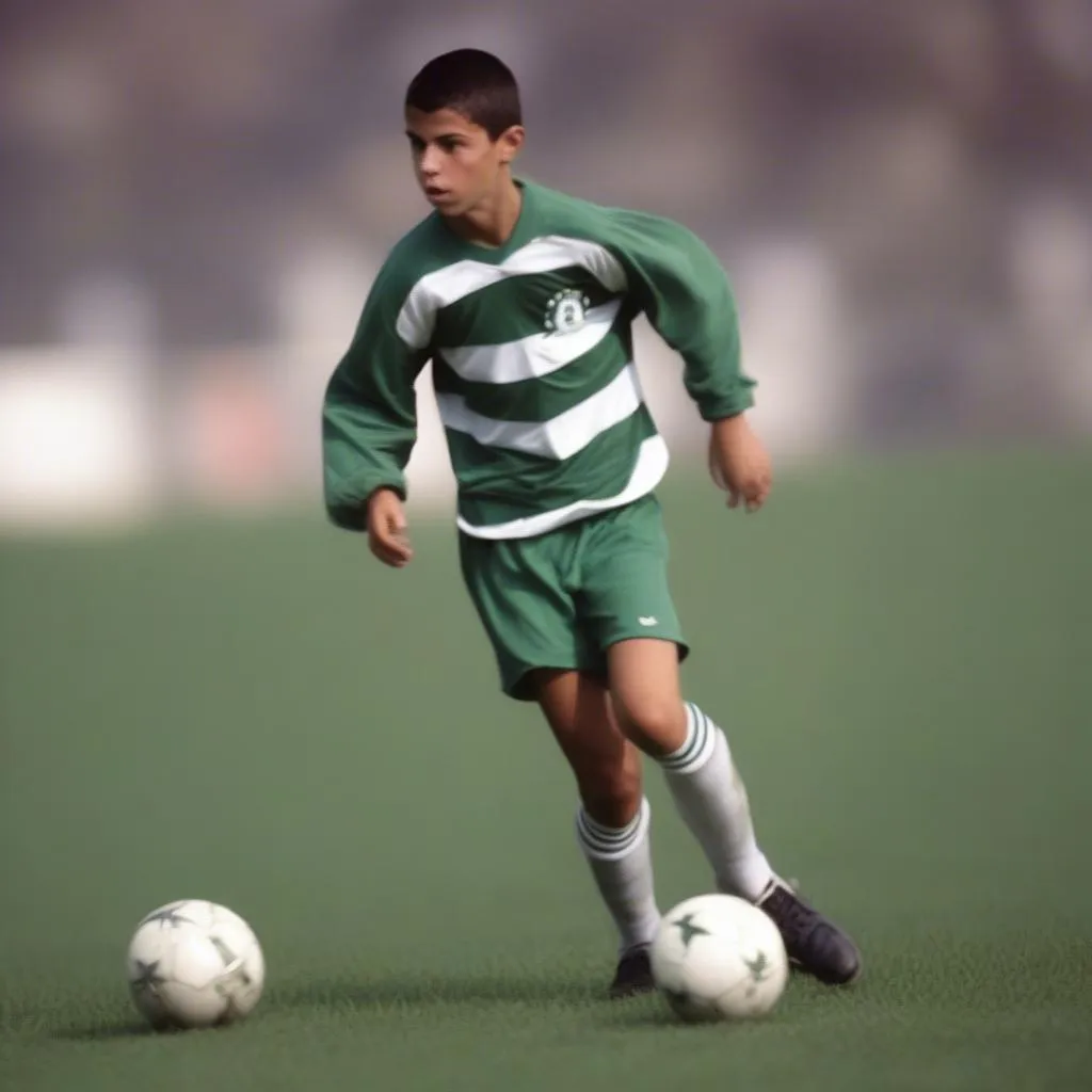 Ronaldo thi đấu cho Sporting Lisbon