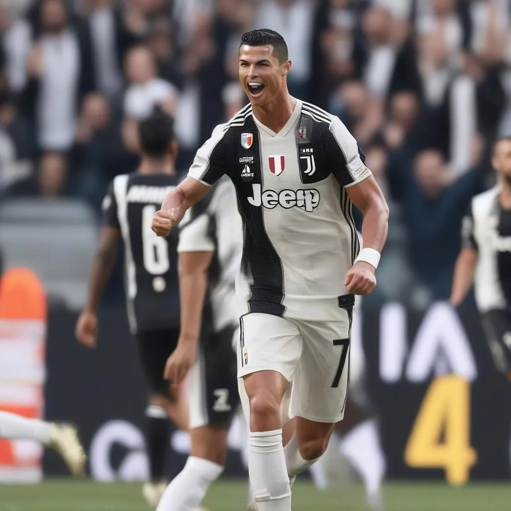 Cristiano Ronaldo ghi bàn cho Juventus