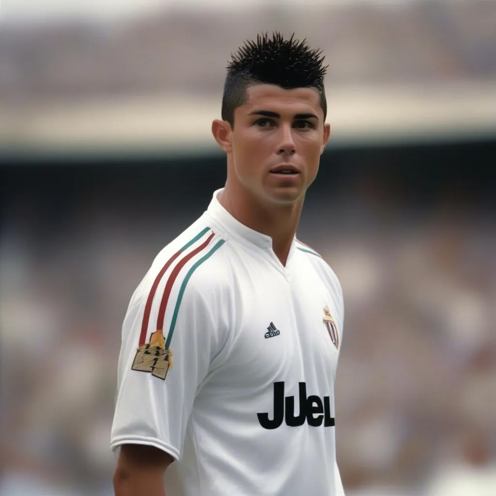 Ronaldo with his "onion hair" hairstyle