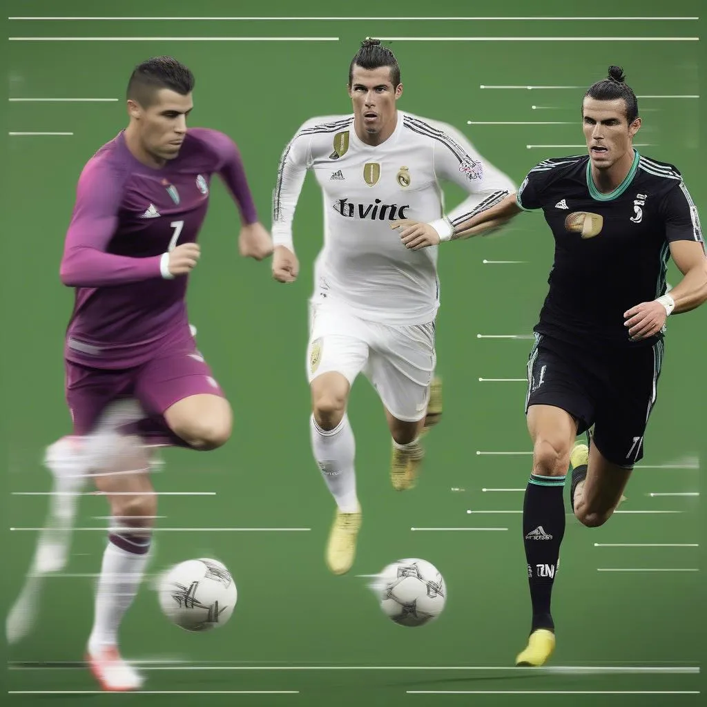 So sánh tốc độ của Ronaldo và Bale trong bóng đá