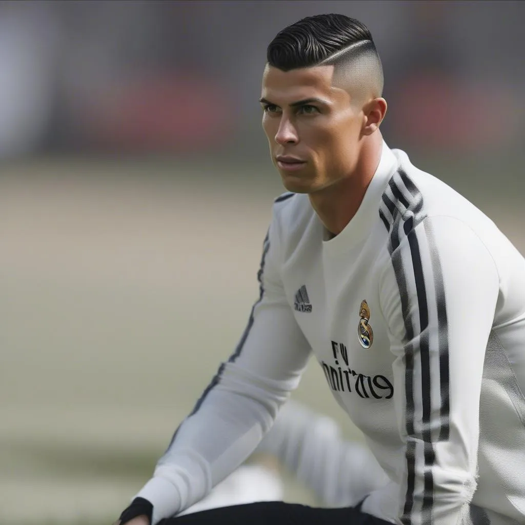 Ronaldo kiểu tóc ngắn undercut