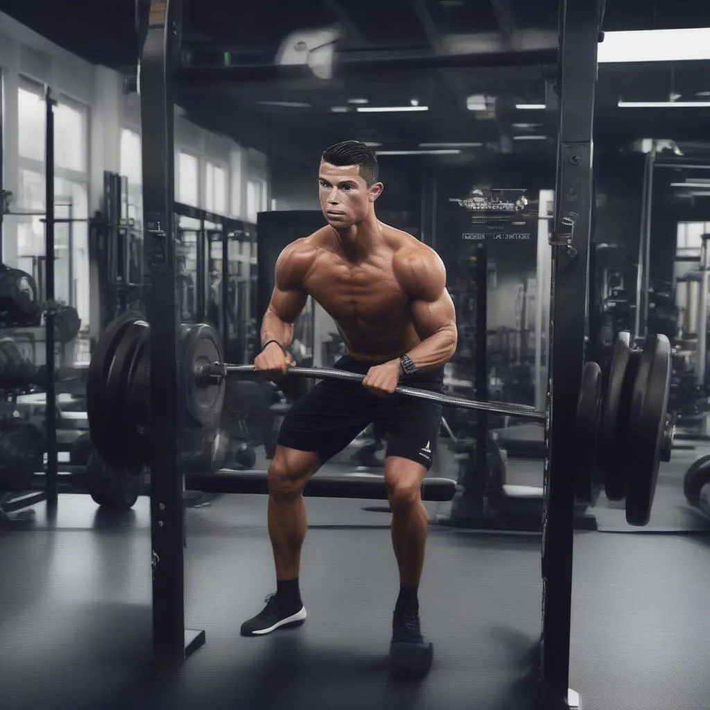 Ronaldo tập luyện thể lực 