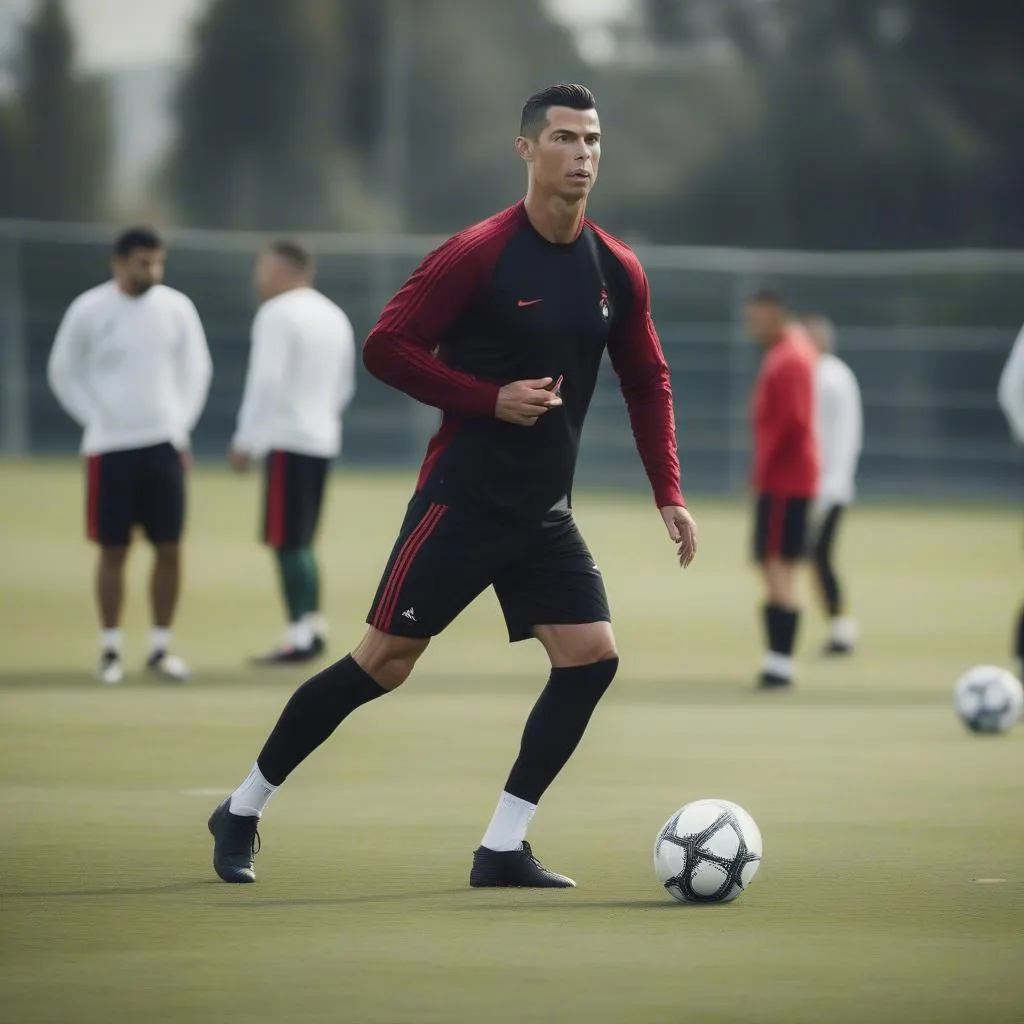 Ronaldo tập luyện chăm chỉ