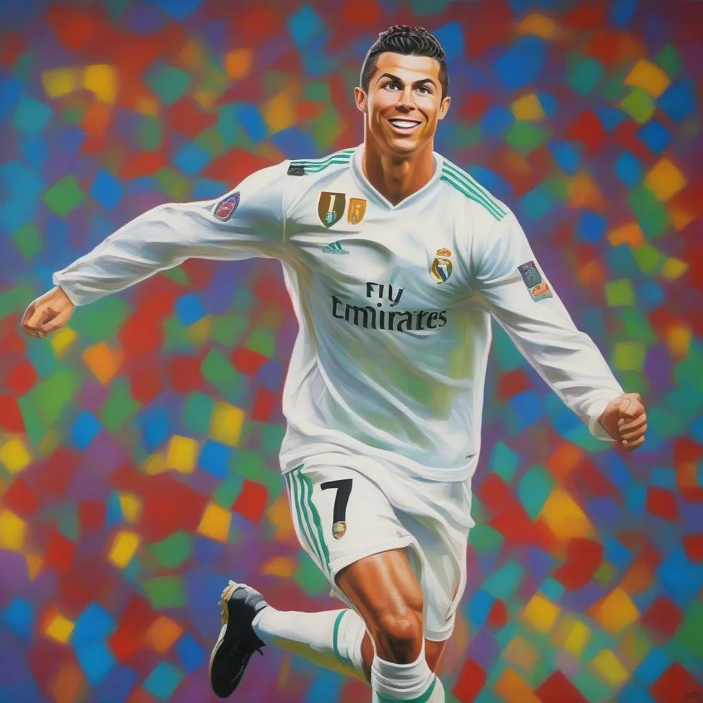 Tranh sơn dầu Ronaldo