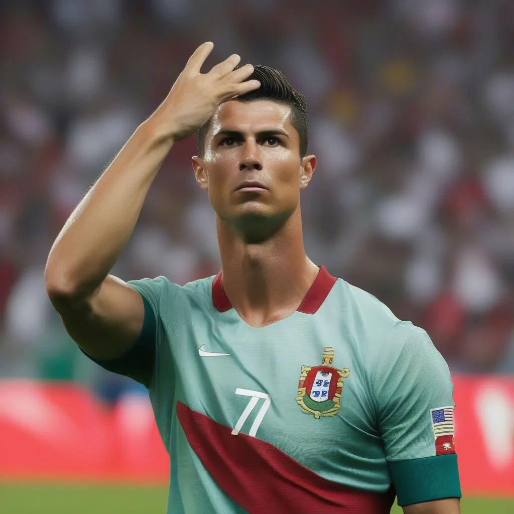 Cristiano Ronaldo tức giận trong trận đấu thua