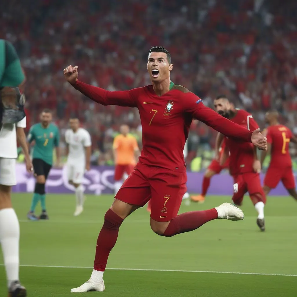 Ronaldo ghi bàn tại UEFA Nations League