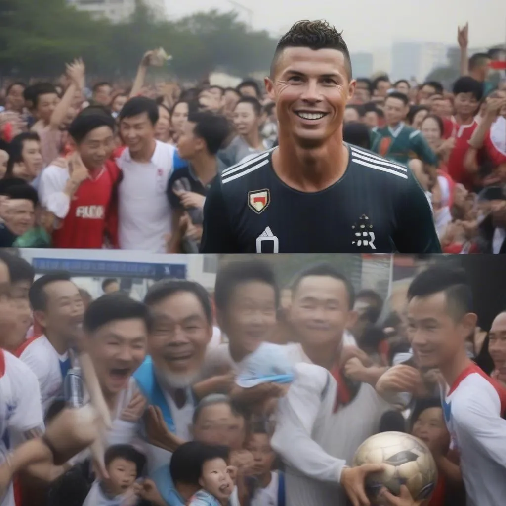 Hình ảnh Ronaldo trên sân cỏ là nguồn cảm hứng cho nhiều thế hệ cầu thủ Việt Nam.