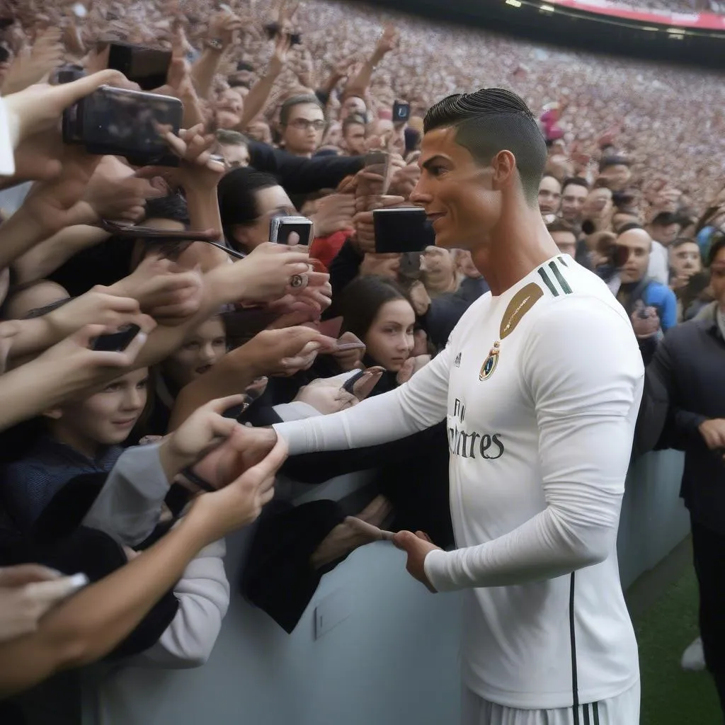 Ronaldo và fan hâm mộ