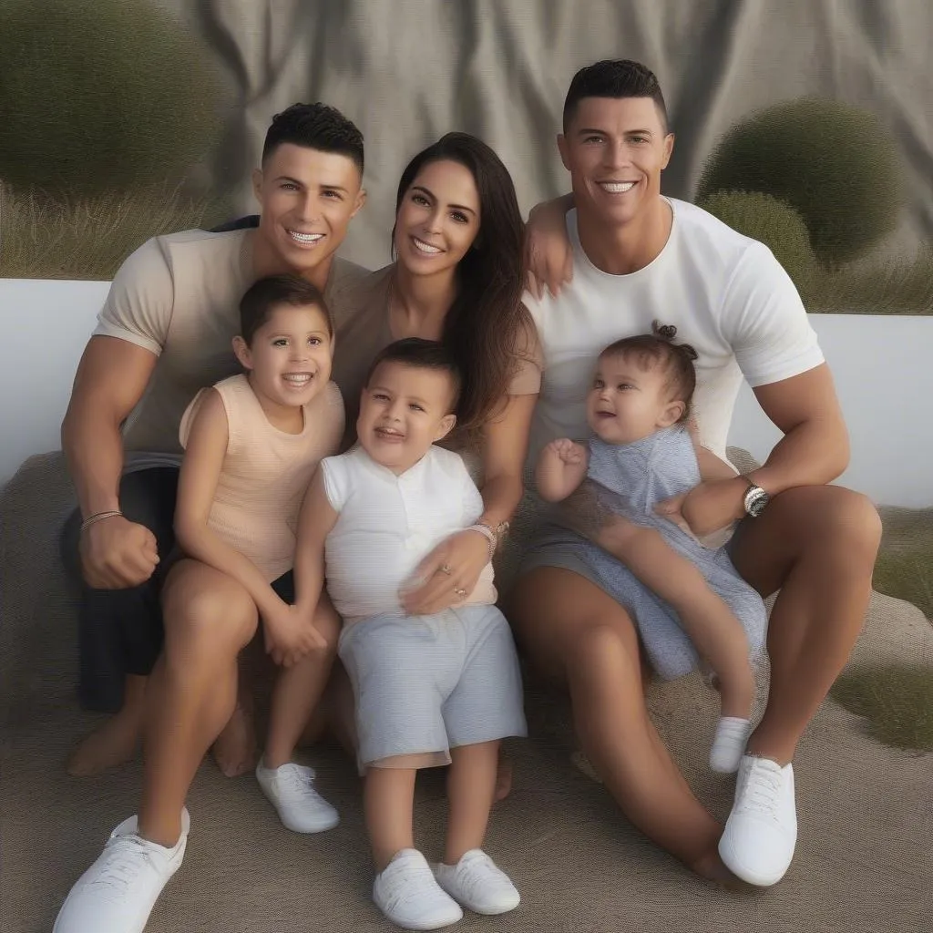 Ronaldo và Georgina cùng các con: Hình ảnh gia đình hạnh phúc của Ronaldo và Georgina