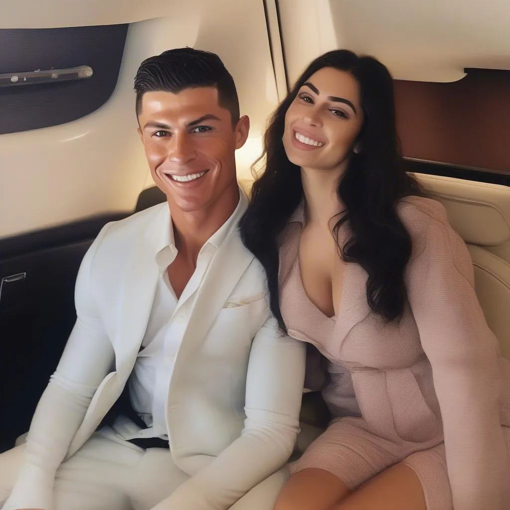 Hình ảnh Ronaldo và Georgina thể hiện tình yêu, sự đồng hành và sự gắn kết của cặp đôi.