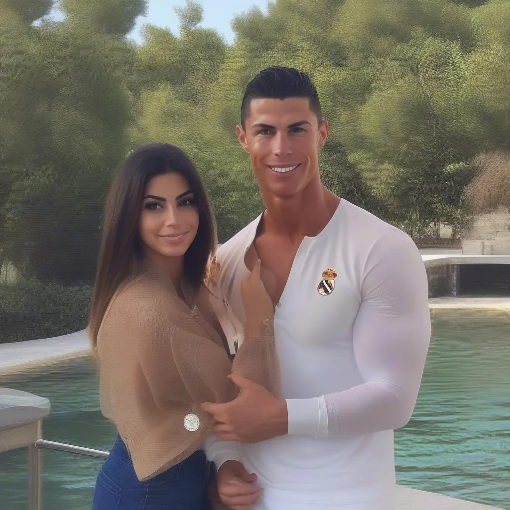 Ronaldo và bạn gái Georgina Rodríguez