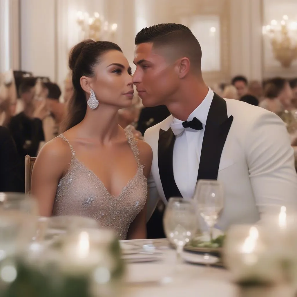 Ronaldo và Georgina trong một sự kiện