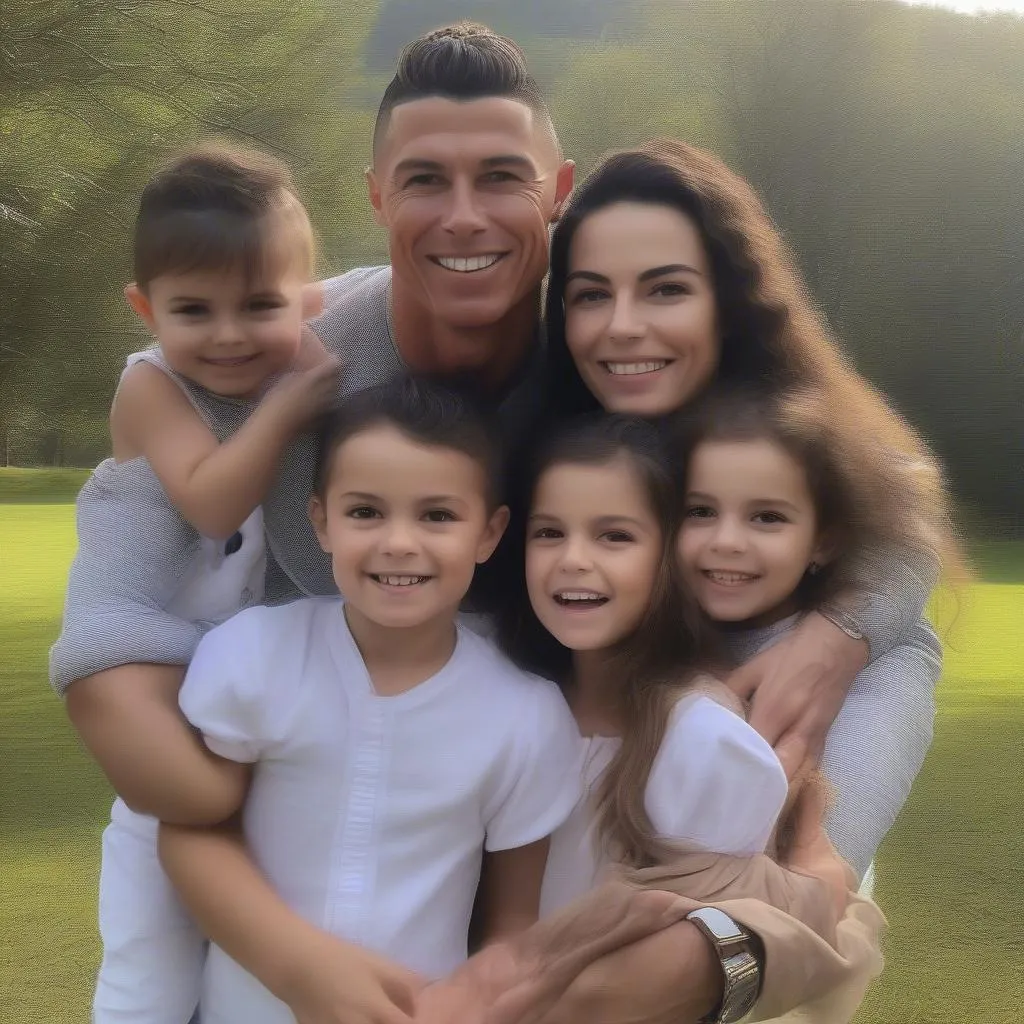 Ronaldo, Georgina and their children