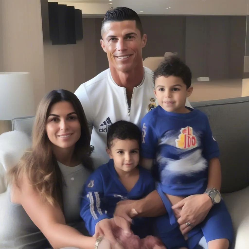 Cristiano Ronaldo cùng gia đình