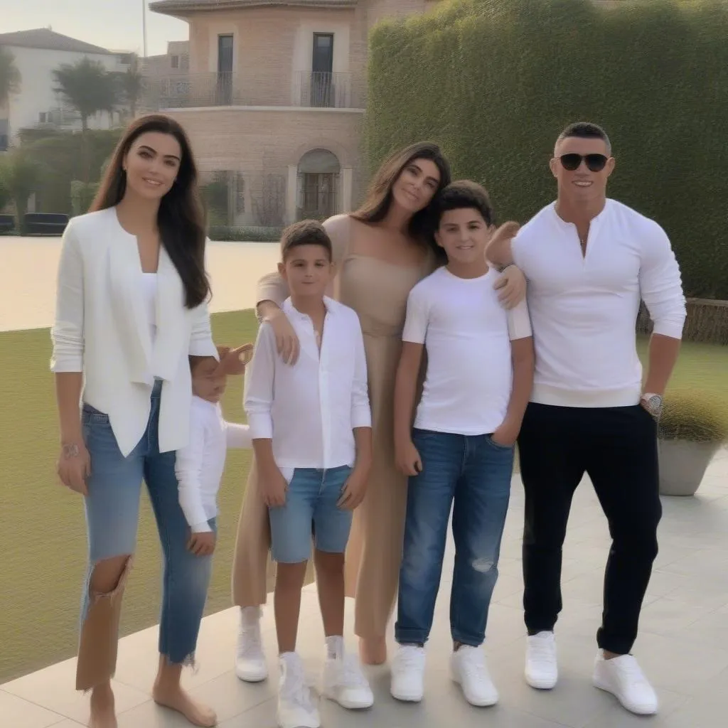 Ronaldo và gia đình hạnh phúc