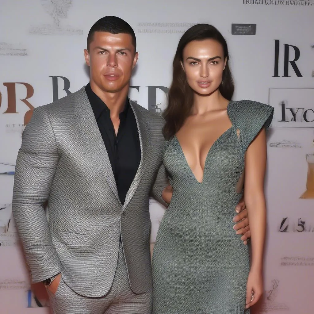 Hình ảnh Ronaldo và Irina Shayk trong một sự kiện