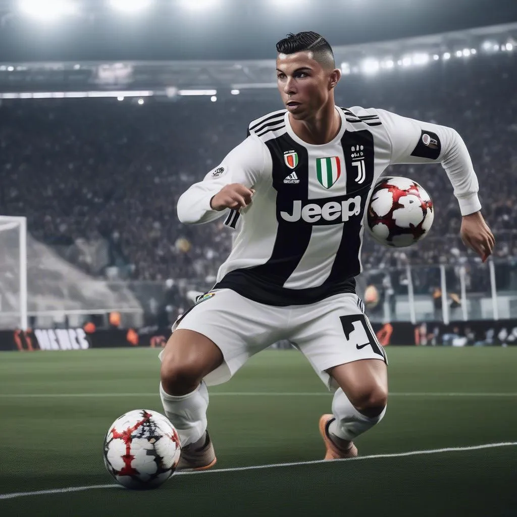 Ronaldo trong màu áo Juventus