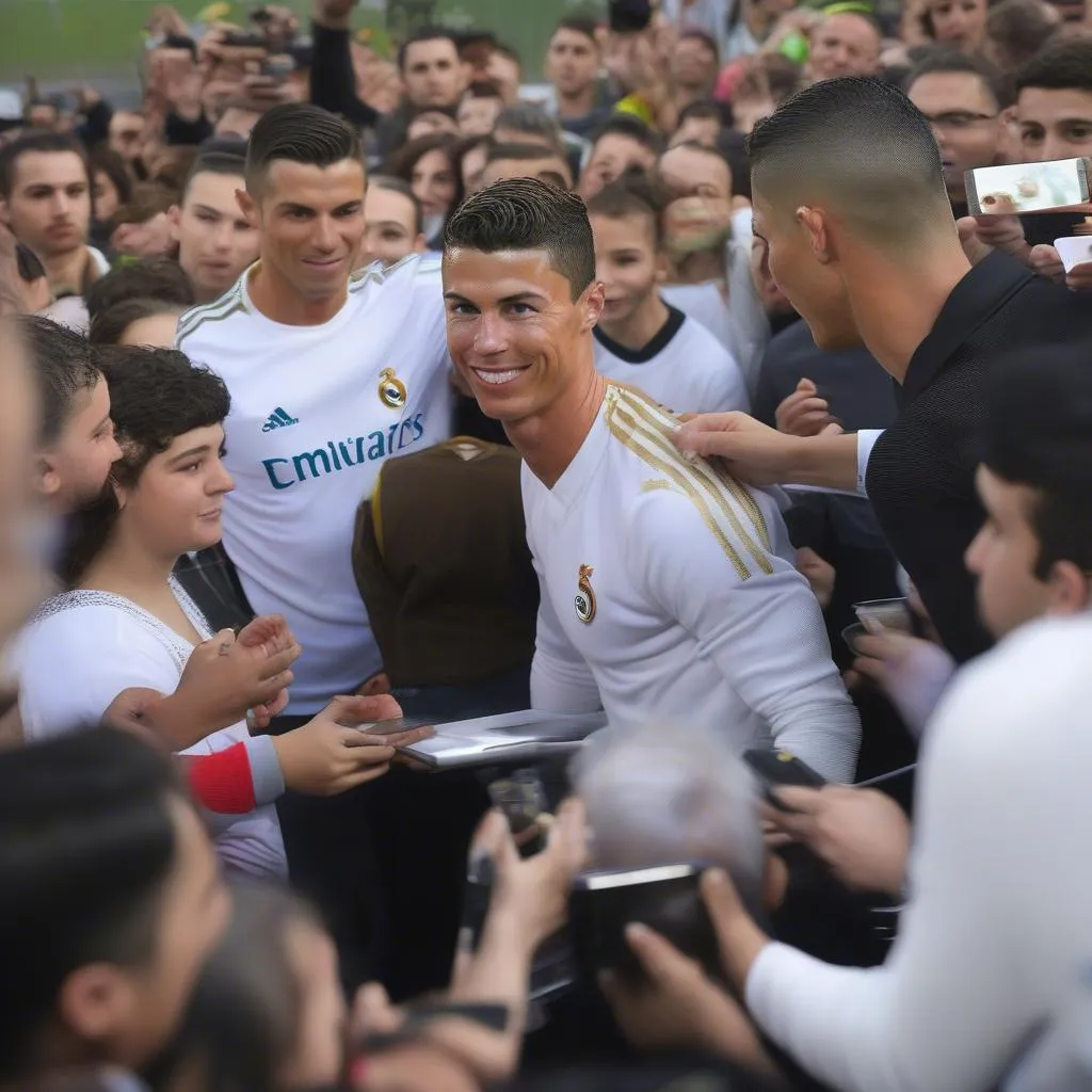 ronaldo và người hâm mộ