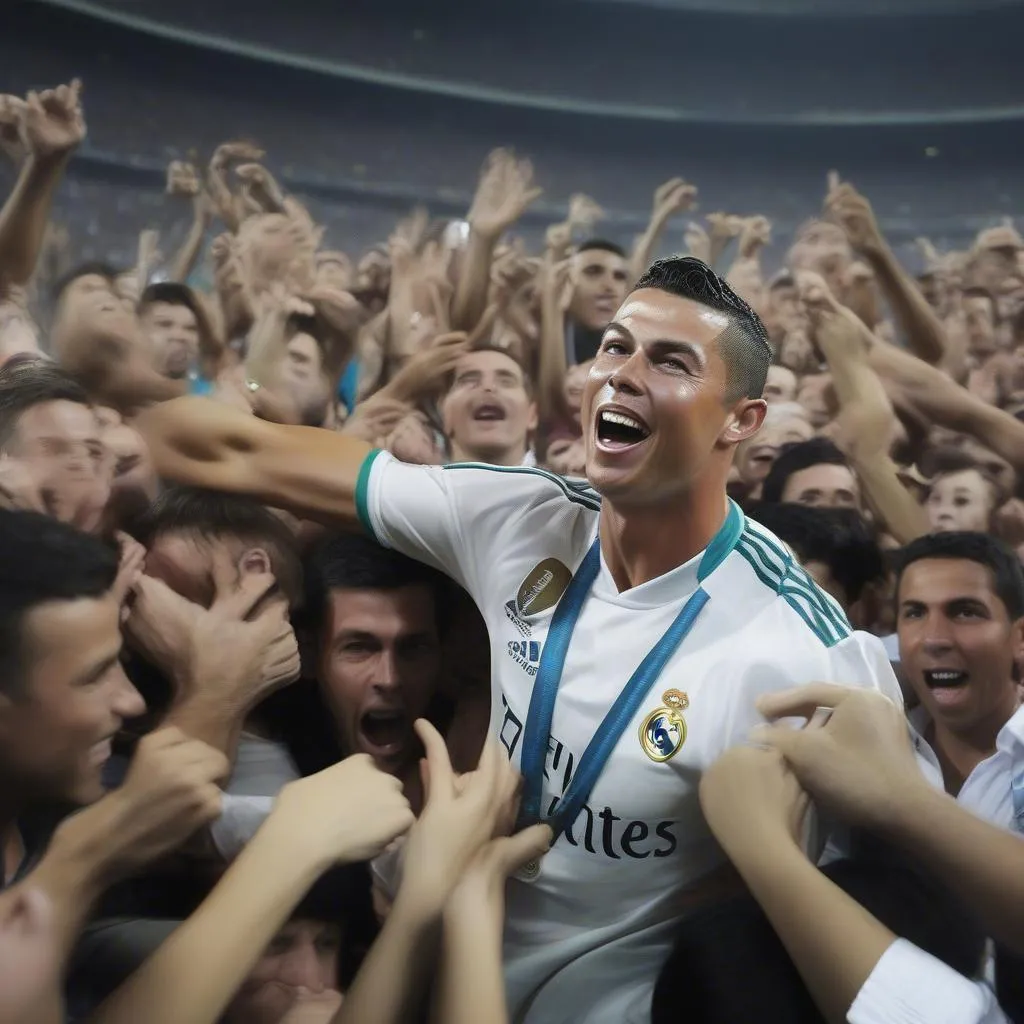 Ronaldo và người hâm mộ 