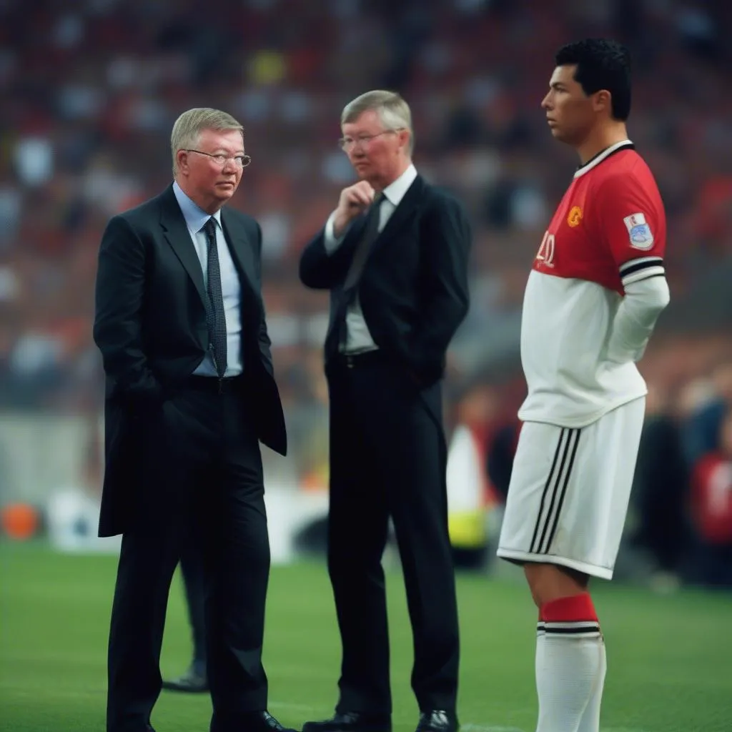 ronaldo-va-huyen-thoai-sir-alex-ferguson-o-ben-le-san-co