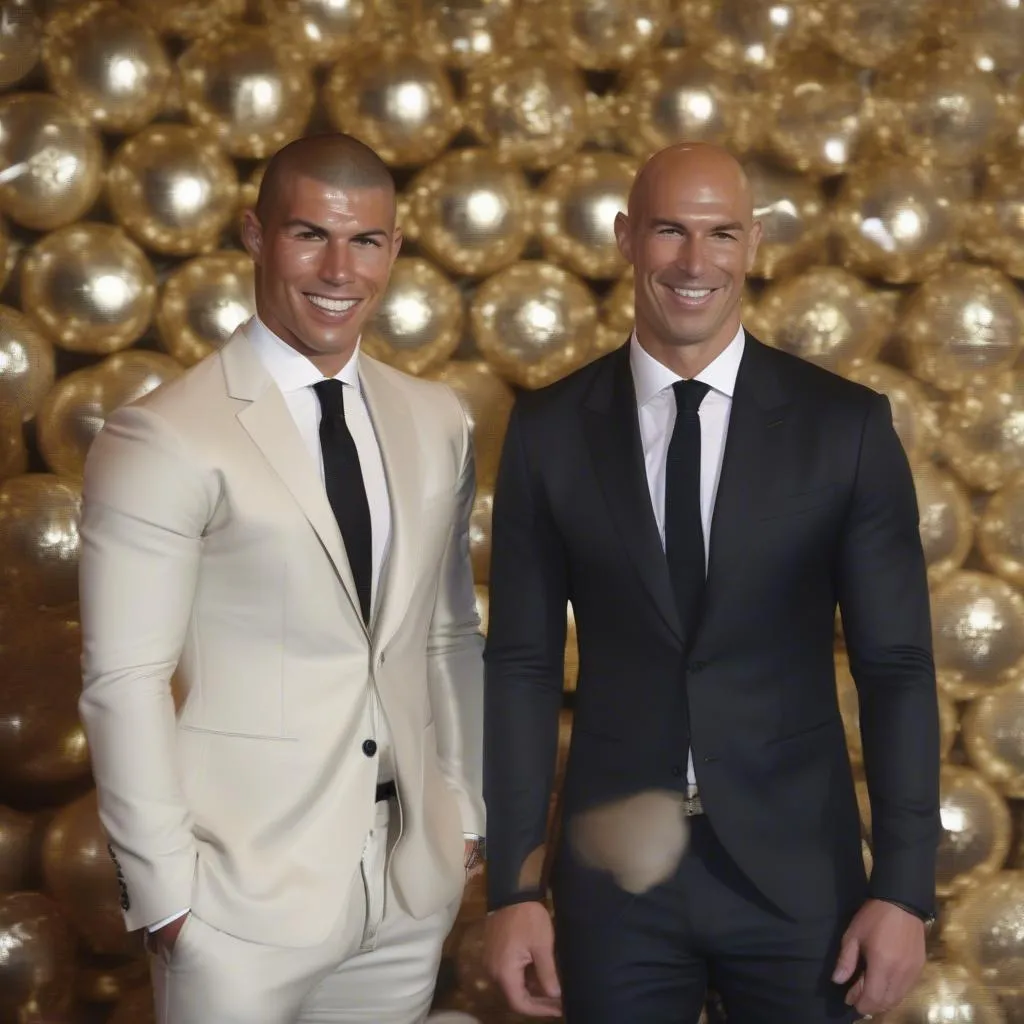 Ronaldo và Zidane tại lễ trao giải Quả Bóng Vàng