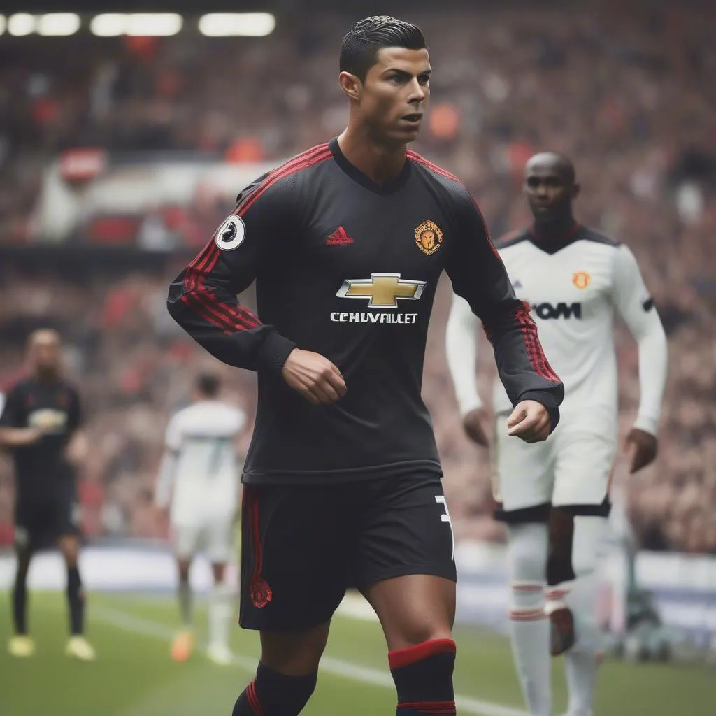 Ronaldo vào sân thay Rashford trong trận đấu với Bolton