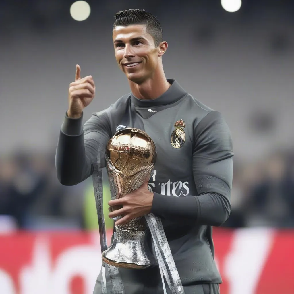 Ronaldo nâng cao cúp bạc