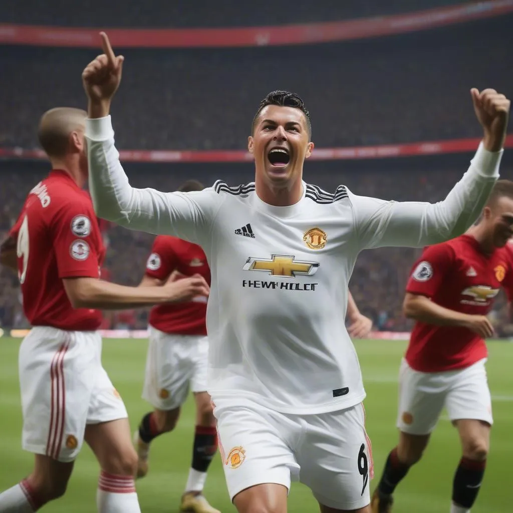 Ronaldo ghi bàn cho Manchester United