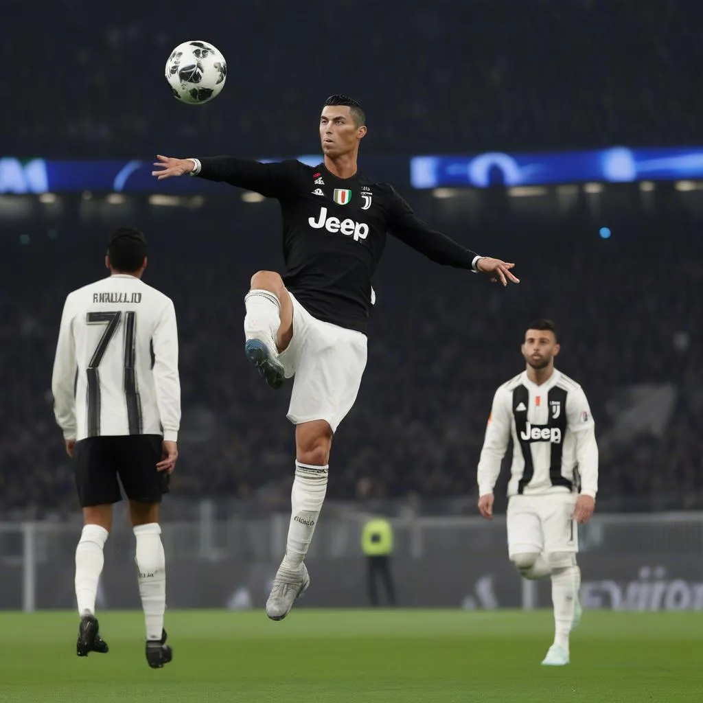 Ronaldo ghi bàn bằng cú volley đẹp mắt vào lưới MU