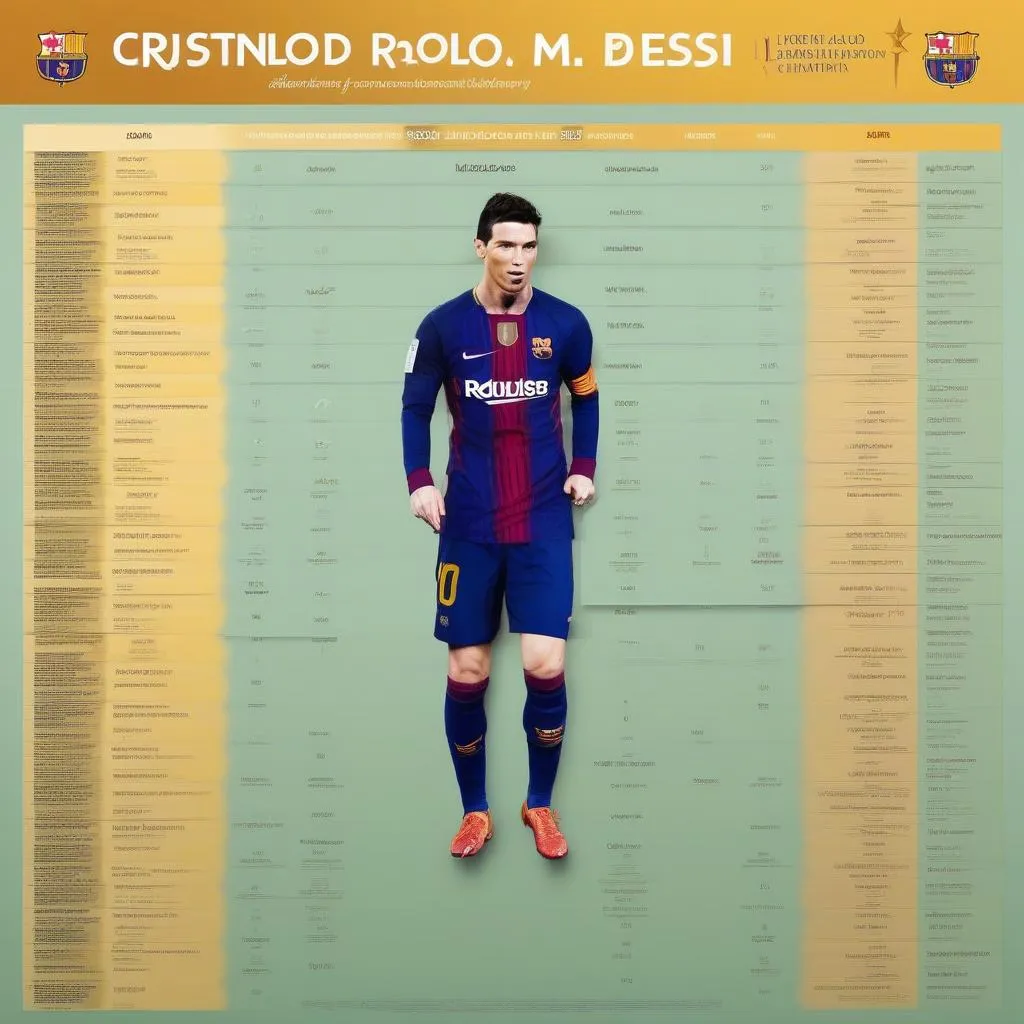 So sánh thành tích của Ronaldo và Messi