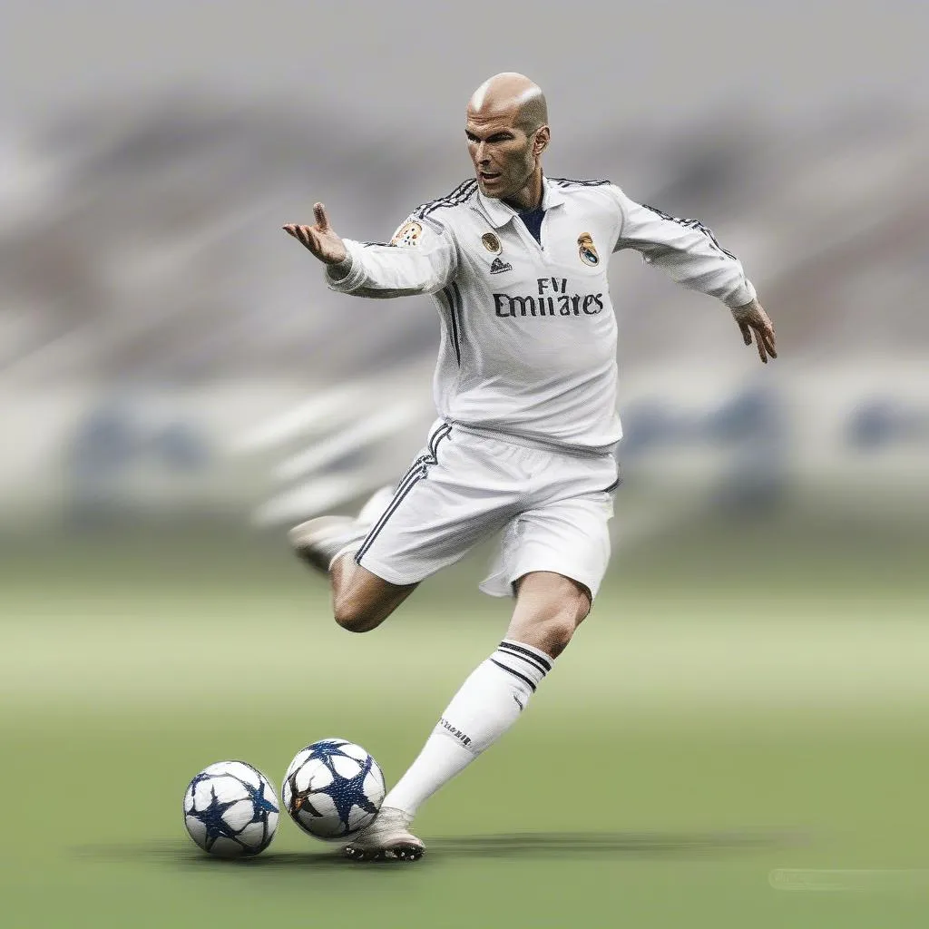 Zidane kiến tạo hoàn hảo - Hình ảnh minh họa cho tài năng kiến tạo của Zidane.