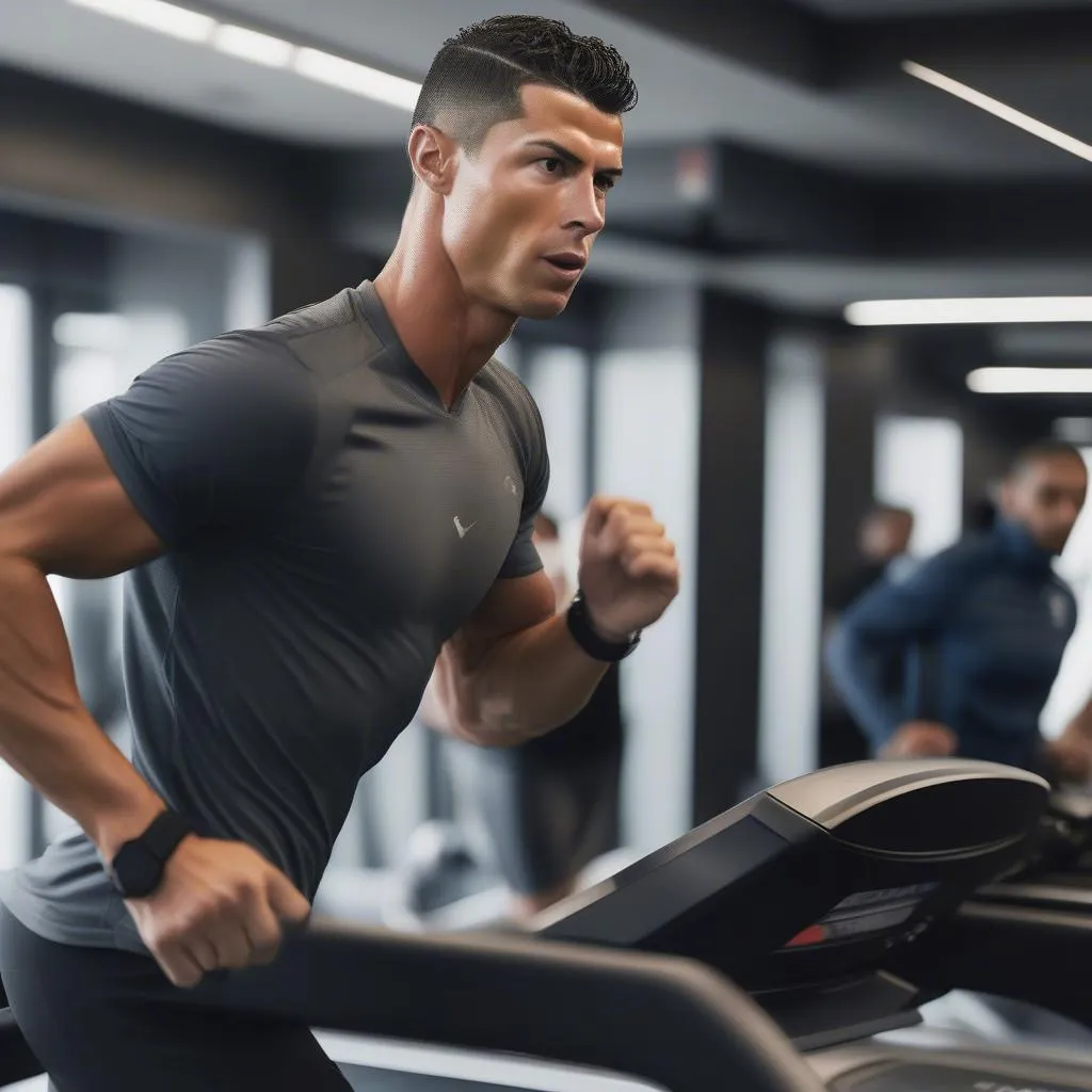 Ronaldo tập luyện cardio