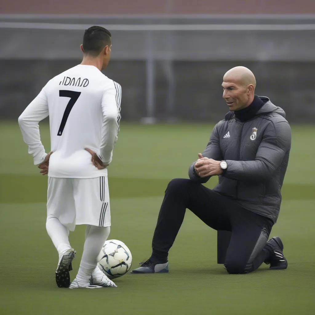 Cristiano Ronaldo được huấn luyện bởi Zinedine Zidane