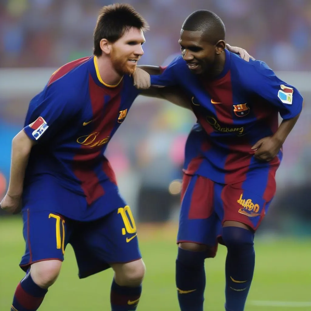 Samuel Eto'o và Messi, cặp đôi huyền thoại của Barcelona