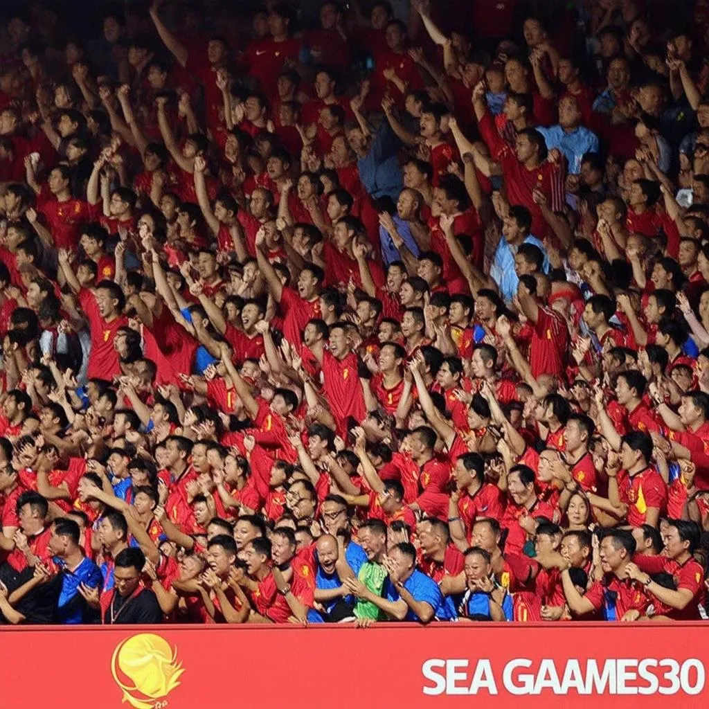 Cổ vũ đội tuyển Việt Nam tại SEA Games 30