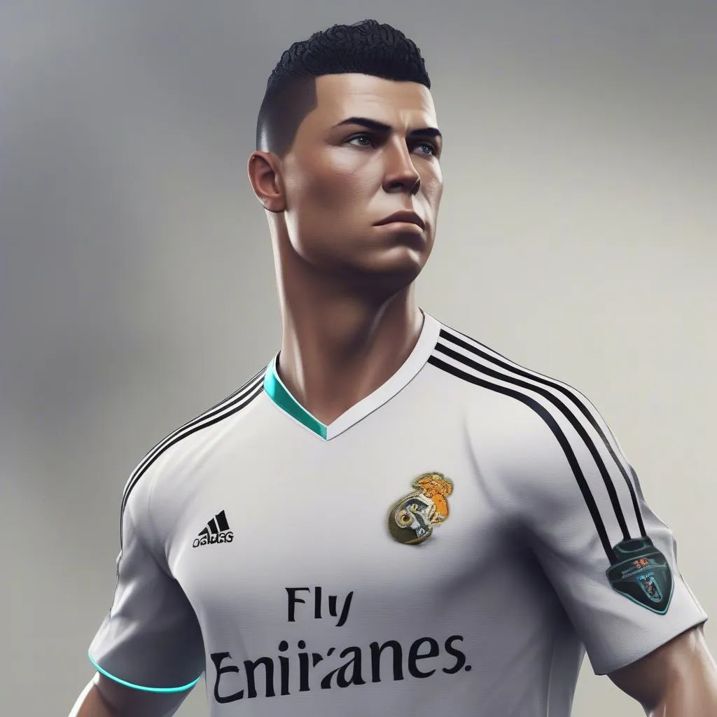 Skin Ronaldo Minecraft PE siêu ngầu: Ronaldo với tạo hình ấn tượng, thể hiện sự mạnh mẽ và khí chất của một siêu sao