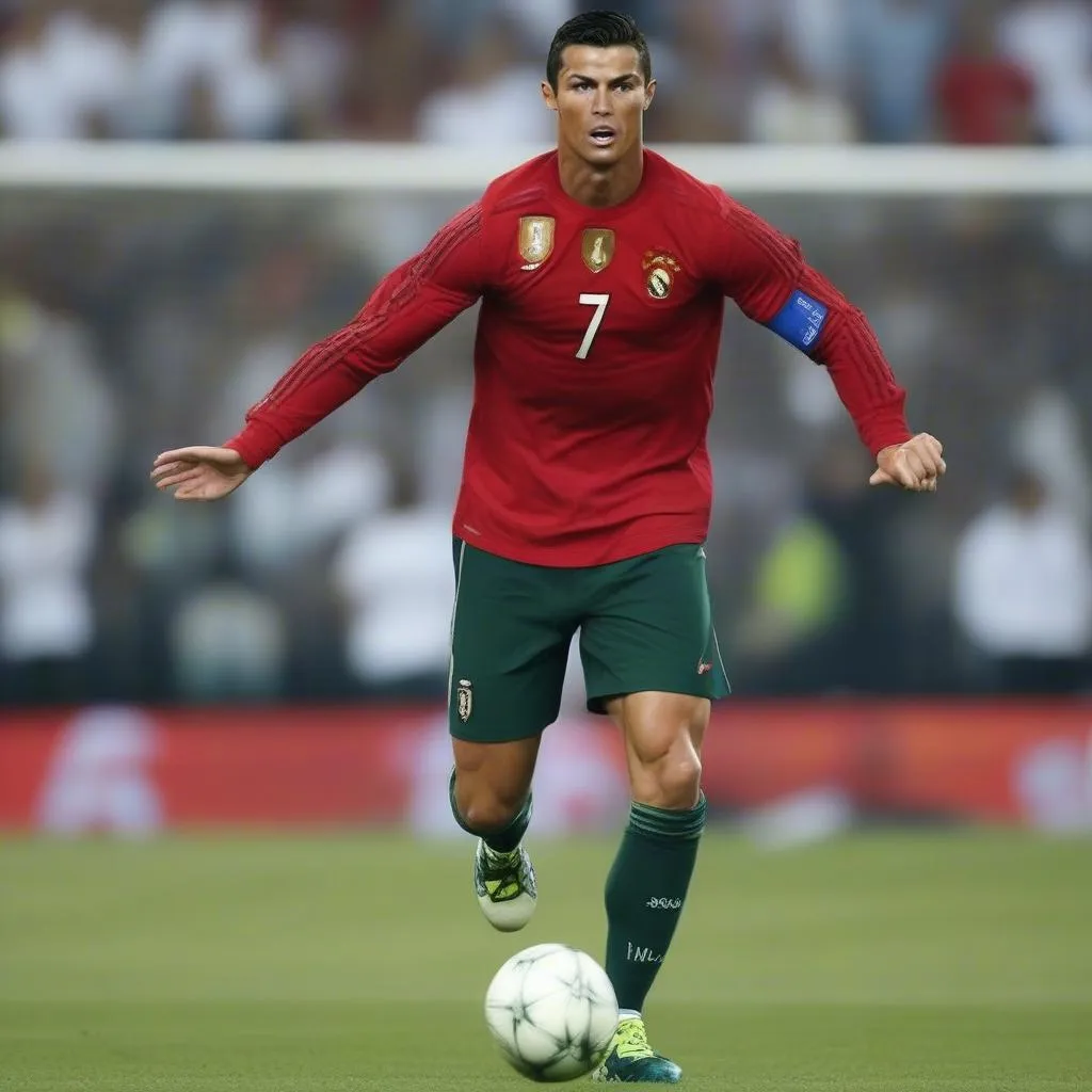 Ronaldo luôn thể hiện tinh thần thép, quyết tâm chiến thắng, tạo nên nguồn động lực to lớn