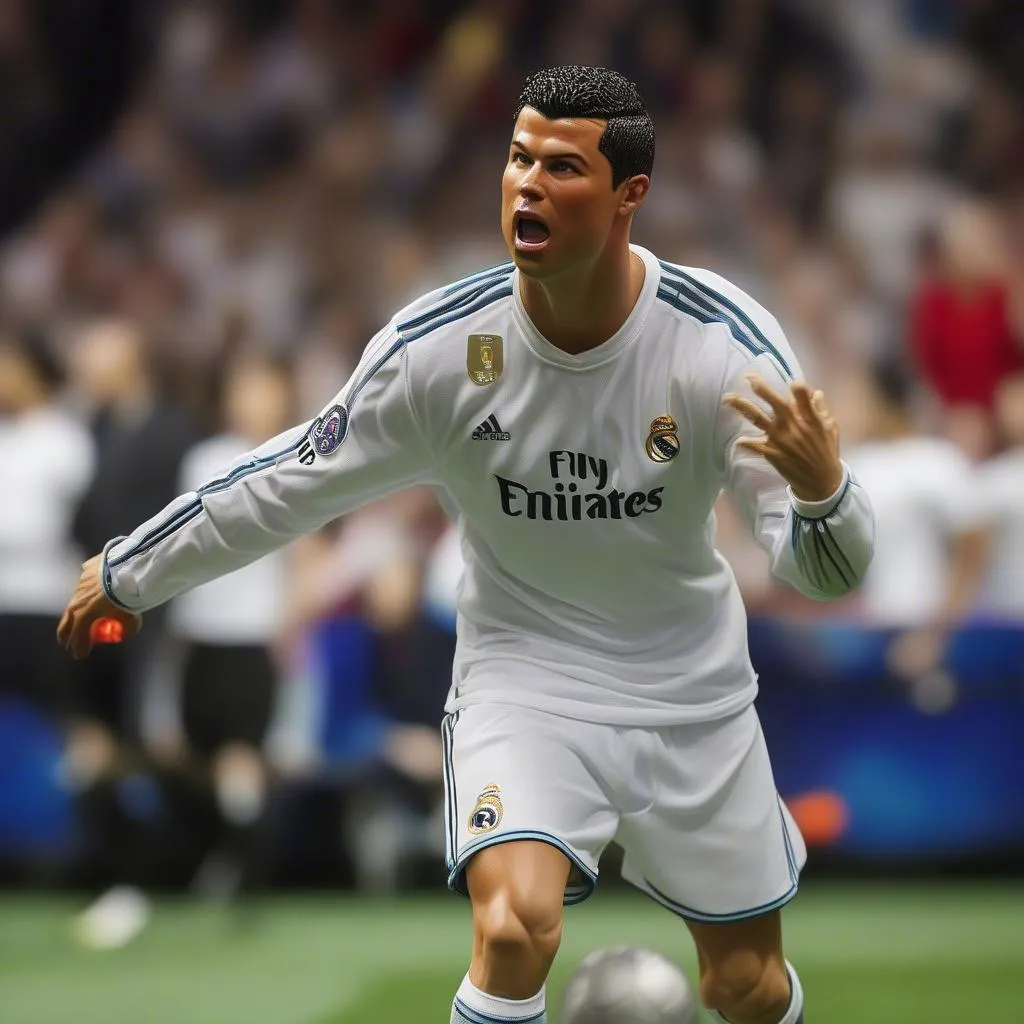 Tượng sáp Ronaldo được trưng bày tại Bảo tàng Sáp London, Anh Quốc