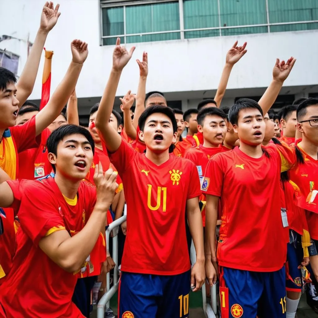 Cổ vũ đội tuyển U19 Việt Nam