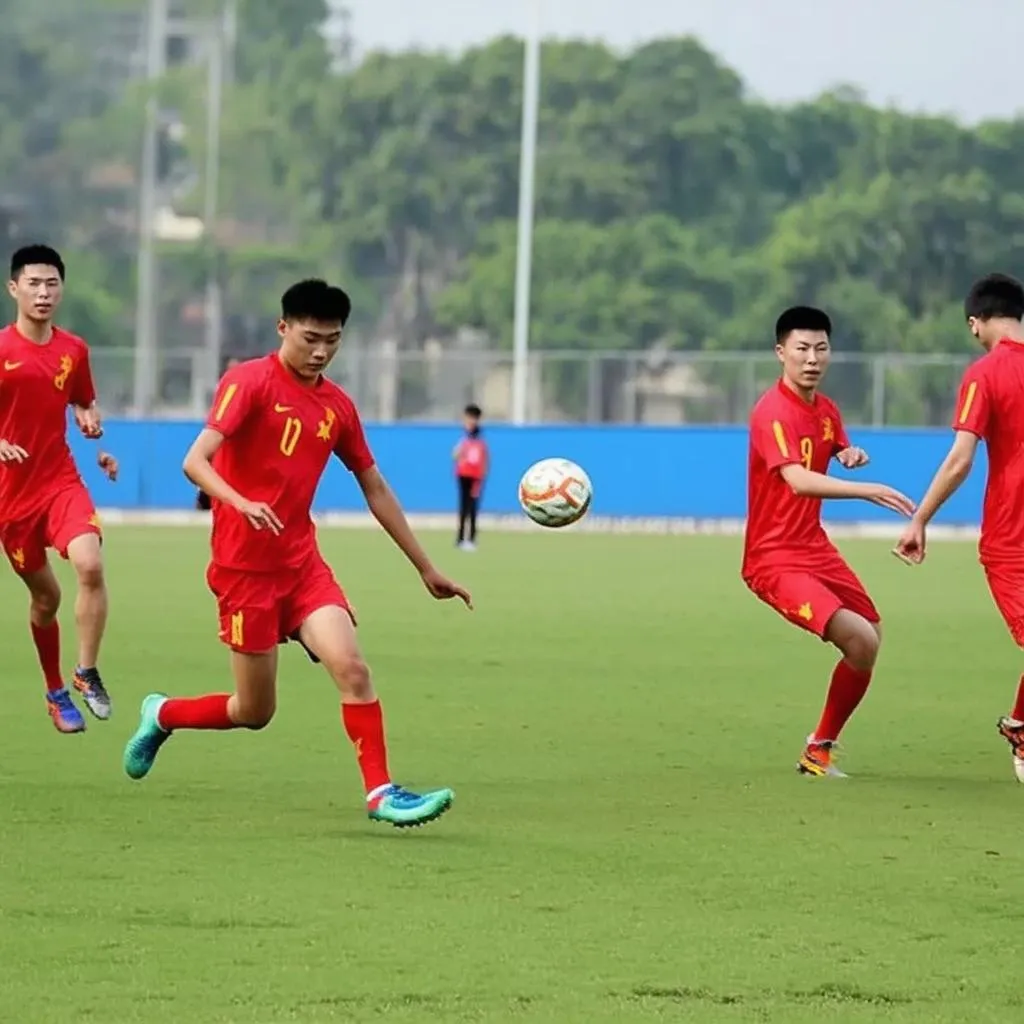 U19 Việt Nam thi đấu