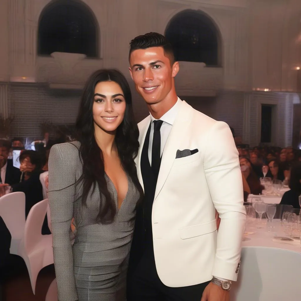 Hình ảnh Ronaldo và Georgina cùng nhau tham dự một sự kiện