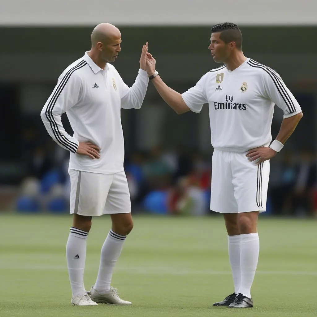 Zidane huấn luyện Ronaldo, truyền đạt kinh nghiệm