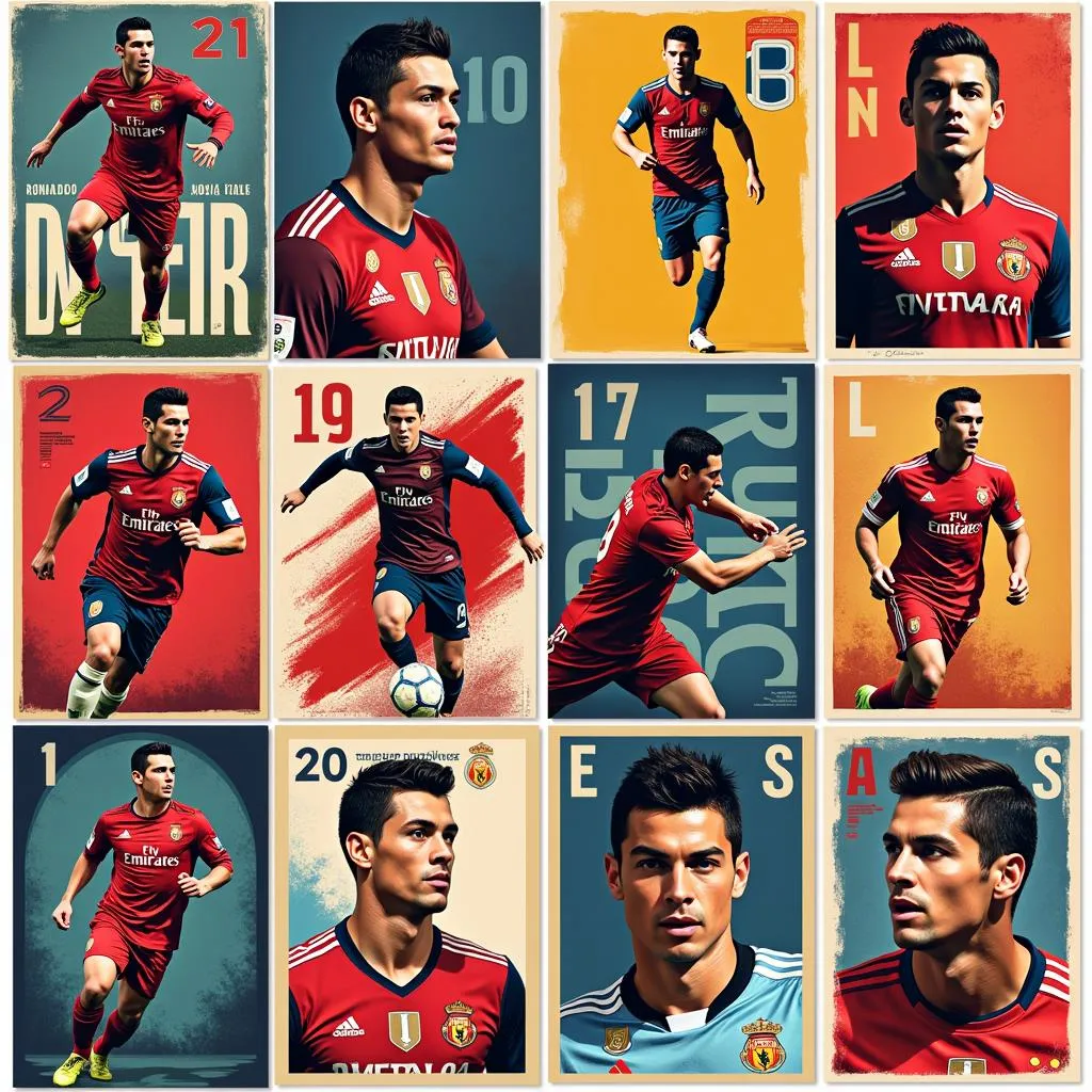 Bộ Sưu Tập Ronaldo PNG Poster Độc Đáo