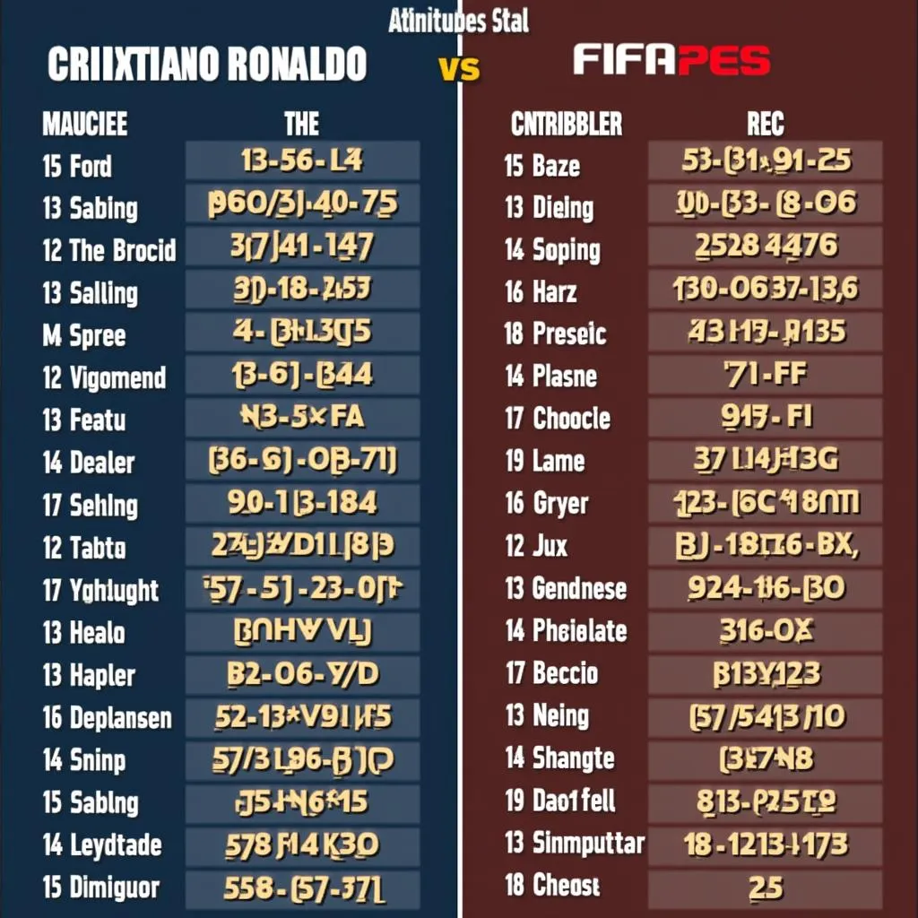 Chỉ số Ronaldo trong FIFA và PES