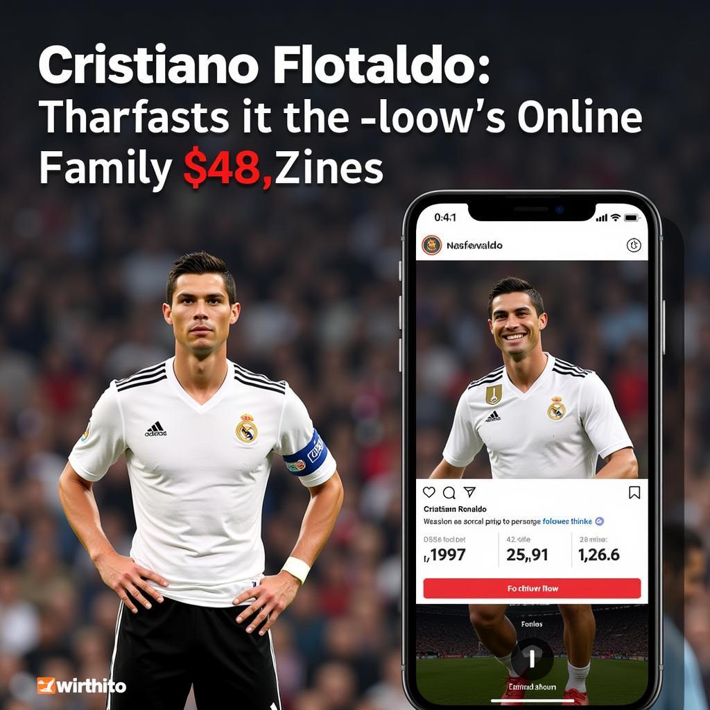 Cristiano Ronaldo và lượng người theo dõi khủng trên Instagram