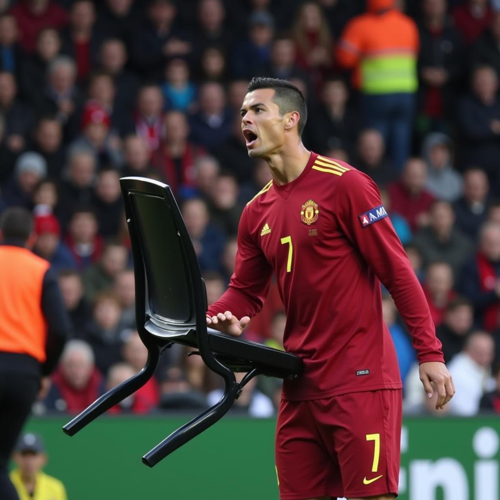 Cristiano Ronaldo Ném Ghế Khán Đài