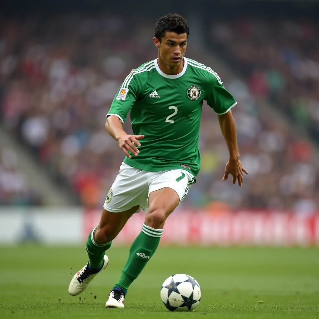 Cristiano Ronaldo playing for Sporting CP